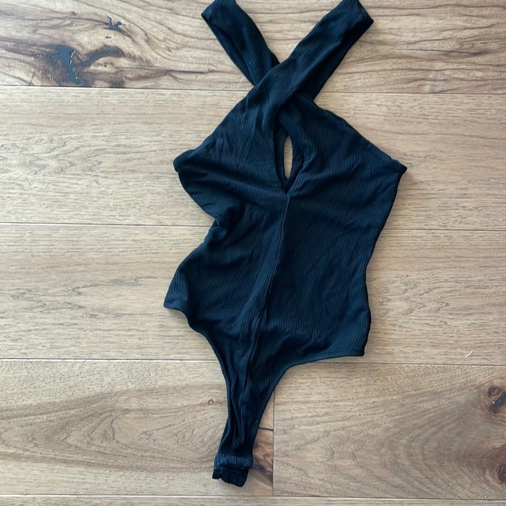 Astr the Label Priya Black Bodysuit